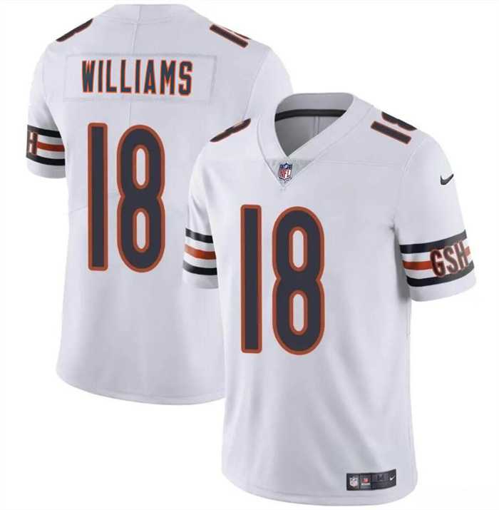 Men & Women & Youth Chicago Bears #18 Caleb Williams White 2024 Draft Vapor Football Stitched Jersey->chicago bears->NFL Jersey